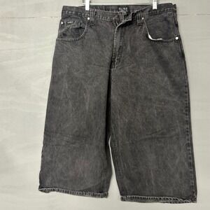 Luxe-T Jeans Mens 38 Baggy Denim Shorts Faded Black Luxury Basics Y2K Skater 3